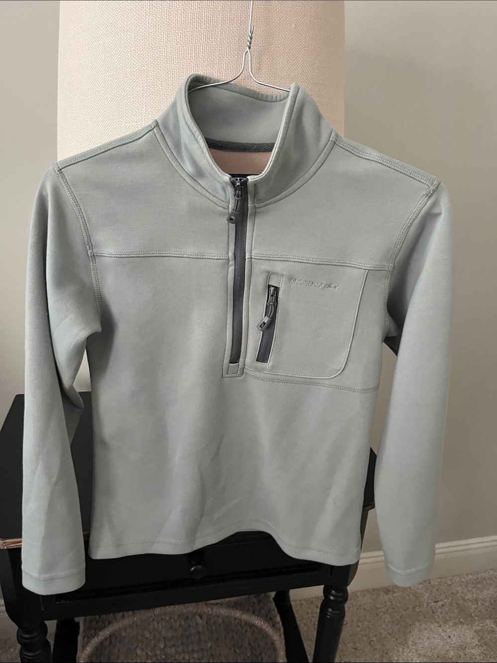 Kids' Lightweight Half-Zip Pullover Hoodie - Sage Green